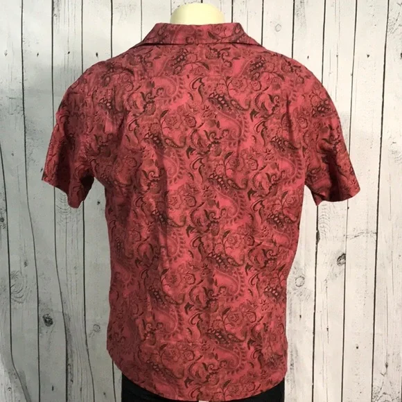 NWT Cremieux button shirt short sleeve Print Shop 100% cotton - Picture 2 of 10